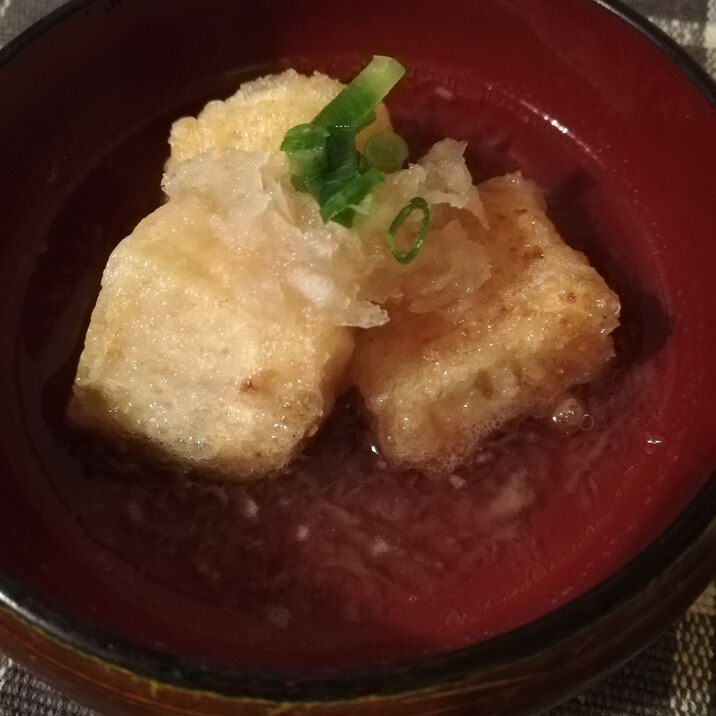 手作り厚揚げの揚げだし豆腐